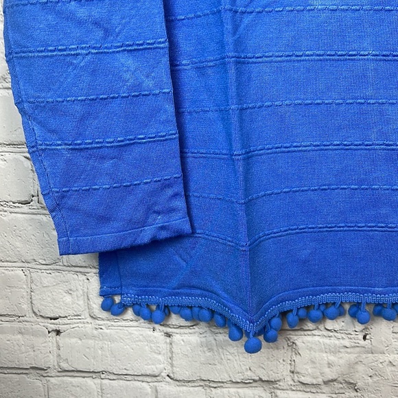 Charter Club Light Blue Textured Knit Long Sleeve Top Size Large - Picture 4 of 4